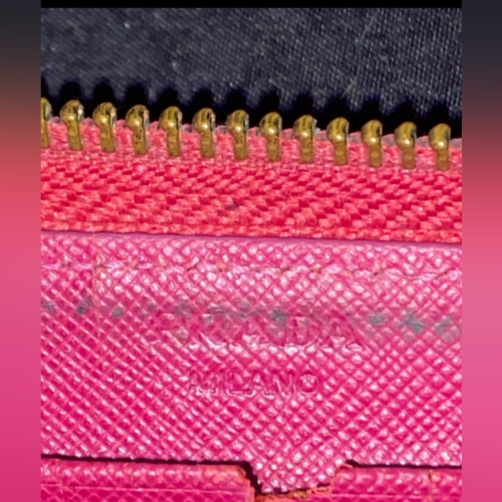 Authentic Prada Pink Saffiano Leather Pionia Fiocco Bow Long Wallet - Picture 12 of 12